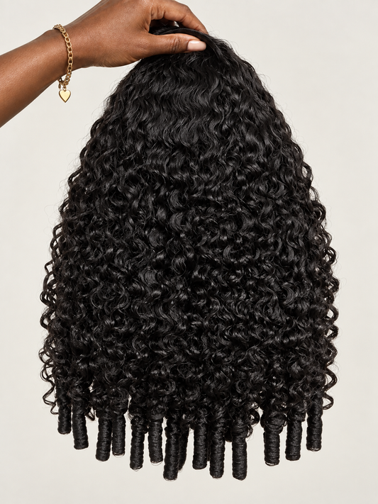 Burmese Curly Flip Over Half Wig 3C/4A