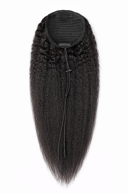 Kinky Straight Drawstring Ponytail