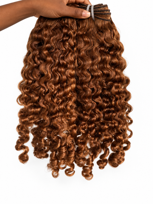 3A–3B Burmese Curly Bundles — Copper Auburn