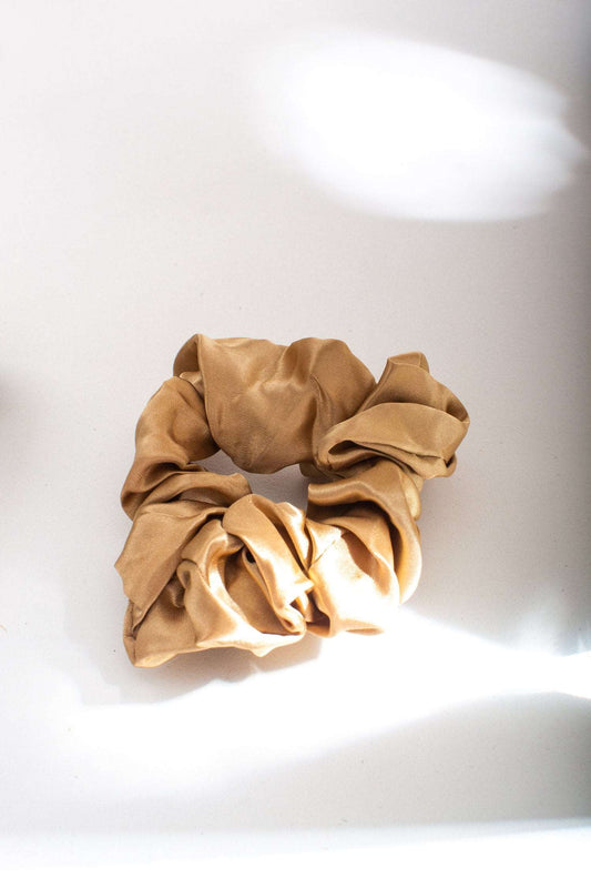 Satin Hair Scrunchie Gold