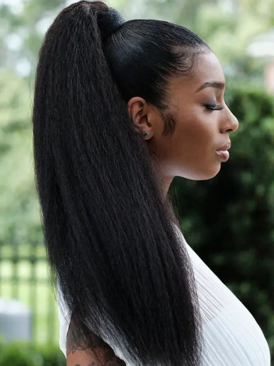 Yaki Kinky Drawstring Straight Ponytail