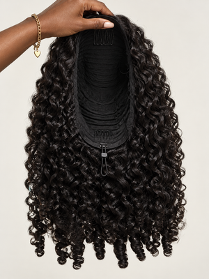 Burmese Curly Flip Over Half Wig 3C/4A