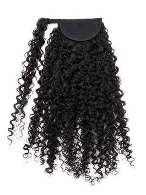Kinky Curly Drawstring and Wrap Around Ponytail