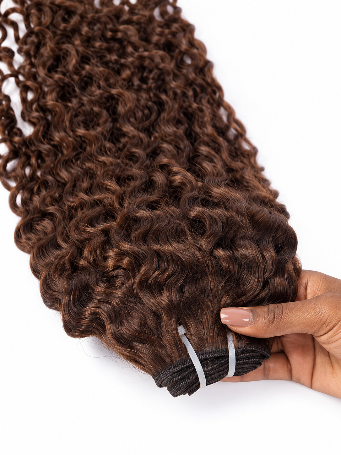 3A–3B Burmese Spiral Curl Bundles — Dark Brown