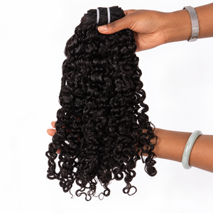 3C 4A Burmese Curly Clip-In Extensions