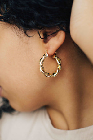 Classic Twist Hoop Earrings