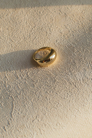 Thick Dome Gold Ring