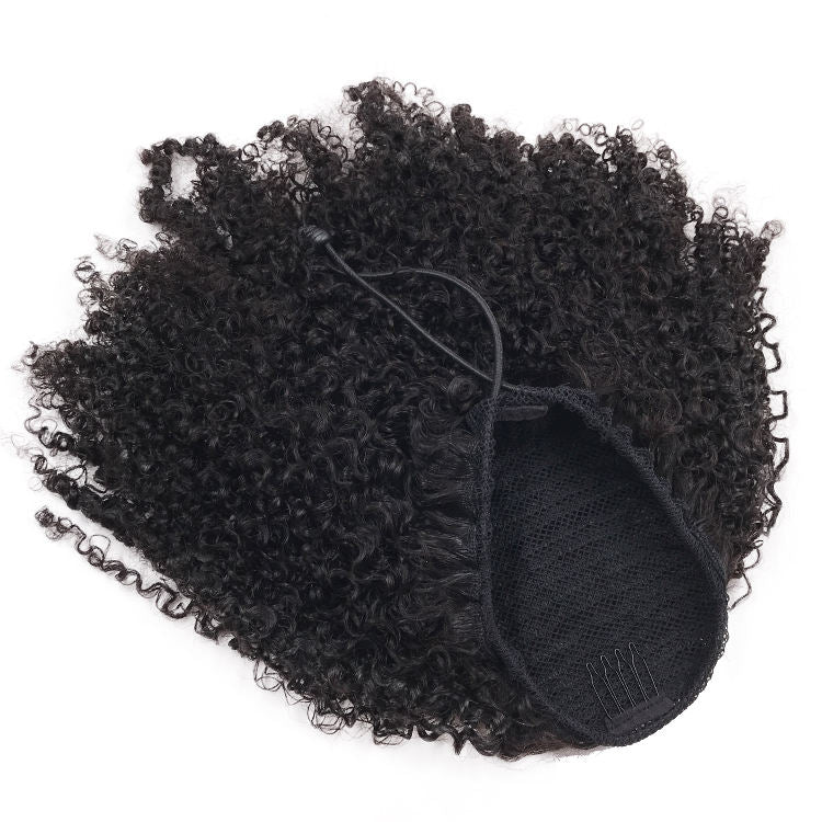 Kinky Curly Drawstring and Wrap Around Ponytail