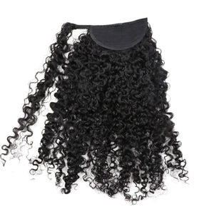 Kinky Curly Drawstring and Wrap Around Ponytail