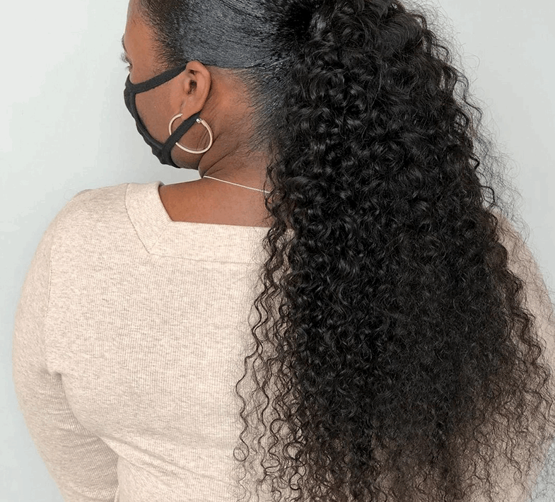 Deep Curly Ponytai Wrap Ponytails 3B- 3C