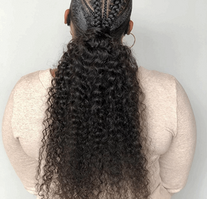 Deep Curly Ponytai Wrap Ponytails 3B- 3C