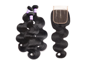 Brazilian Body Wave Hair Bundles with Closure