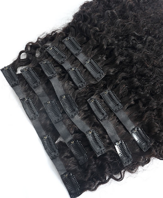 PU Kinky Curl Clip-In Collection