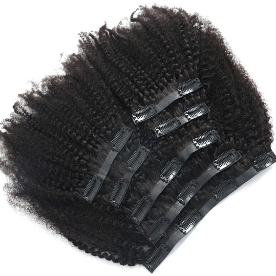 PU Afro Kinky Curl Clip-In Collection 4A-4C