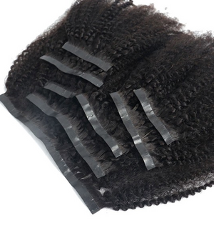 PU Afro Kinky Curl Clip-In Collection 4A-4C