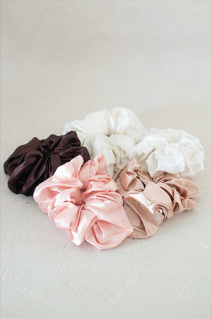 Jumbo Satin Hair Scrunchie Collection