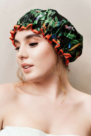 Tropical  Reusable Shower Cap