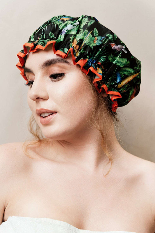 Tropical  Reusable Shower Cap